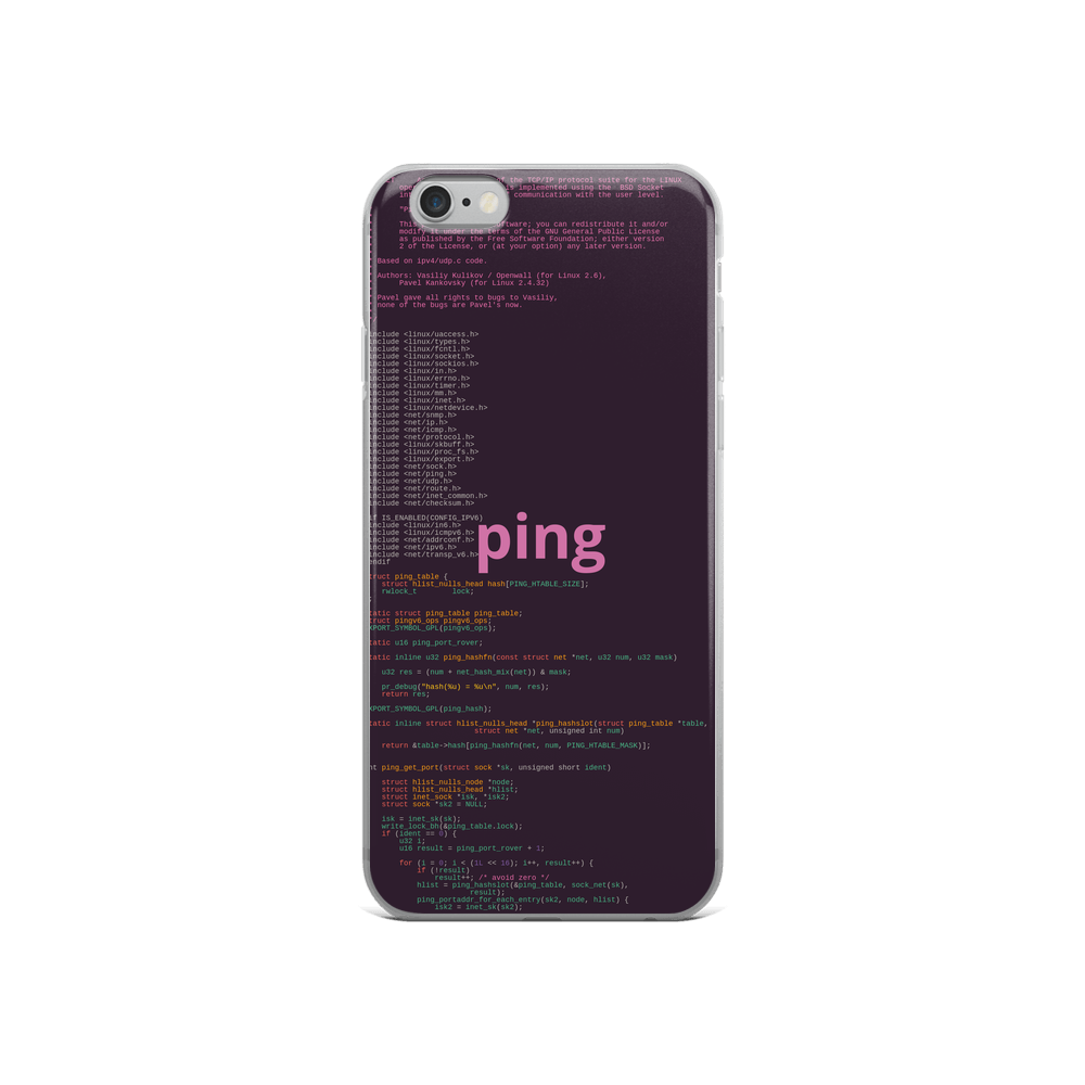 Ping iPhone Case