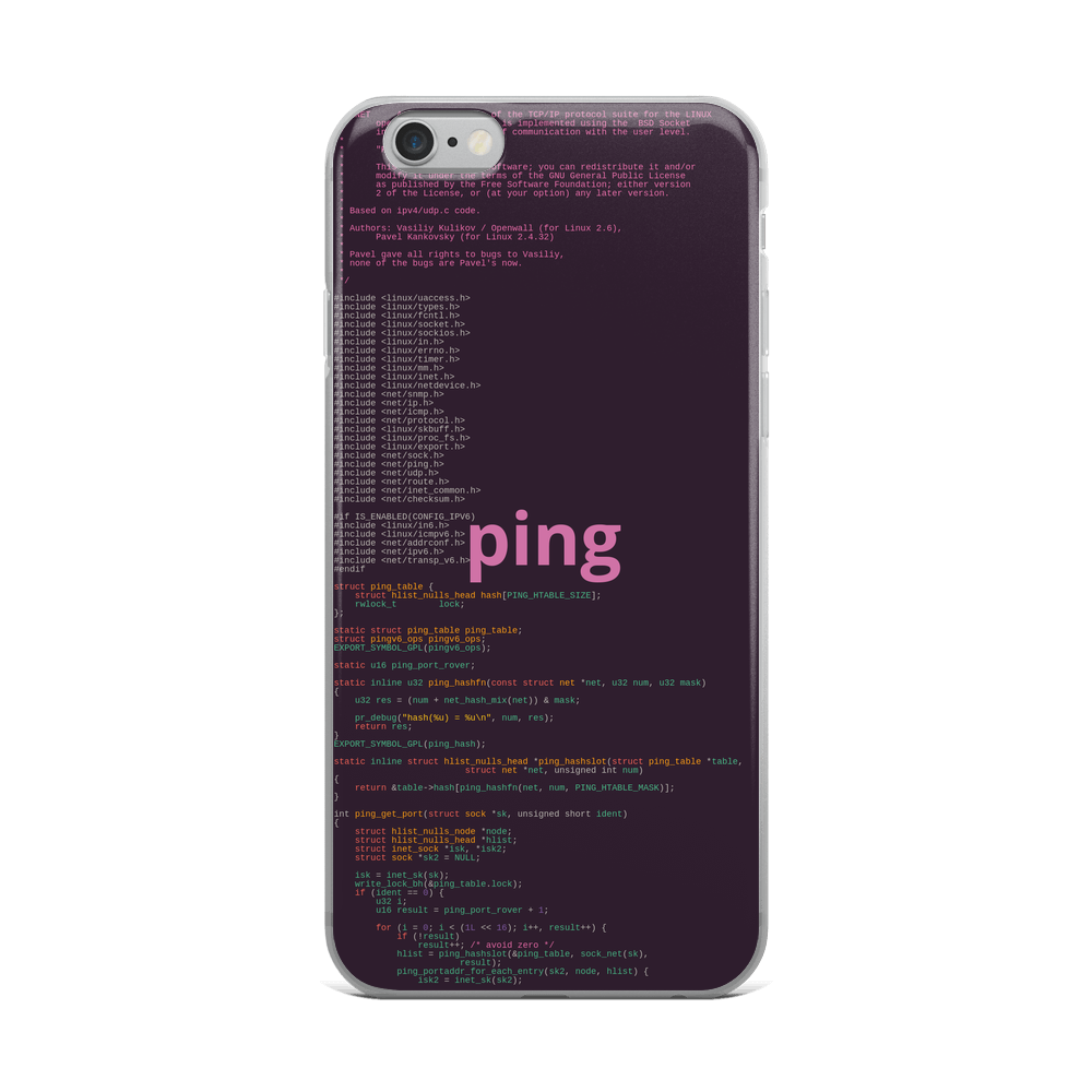 Ping iPhone Case